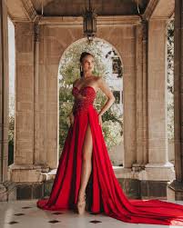scarlett red long dress